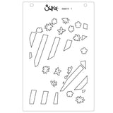 Sizzix • stencil fragmented floral nr.2 4pcs