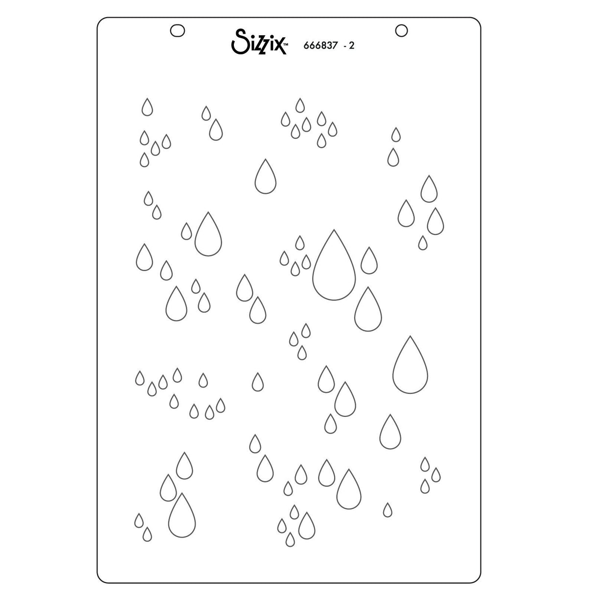 Sizzix • clear stamp a5 set drip, drip, drop by stacey park