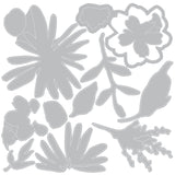 Sizzix • 2d embossing folder thinlit set vault floristry 11pcs by tim holtz