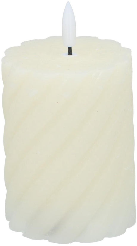 Arti casa led kaars - bewegende vlam - 7,5 x 10 cm - wit