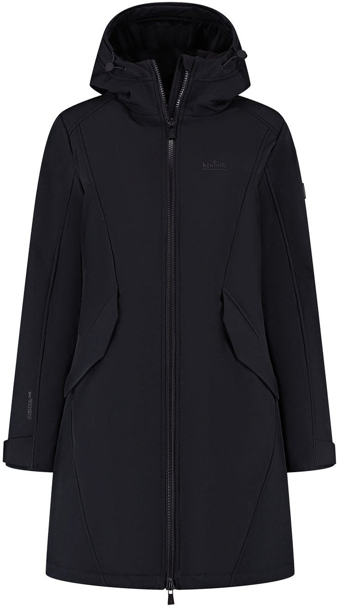Kjelvik sibelle dames outdoorjas - zwart