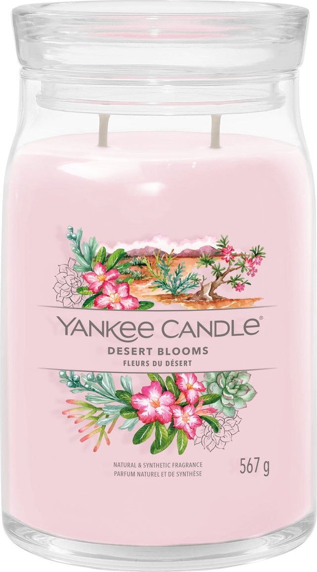 Yankee Candle – Wüstenblüten-Duftkerze im großen Glas – 90 Brennstunden – zwei Dochte