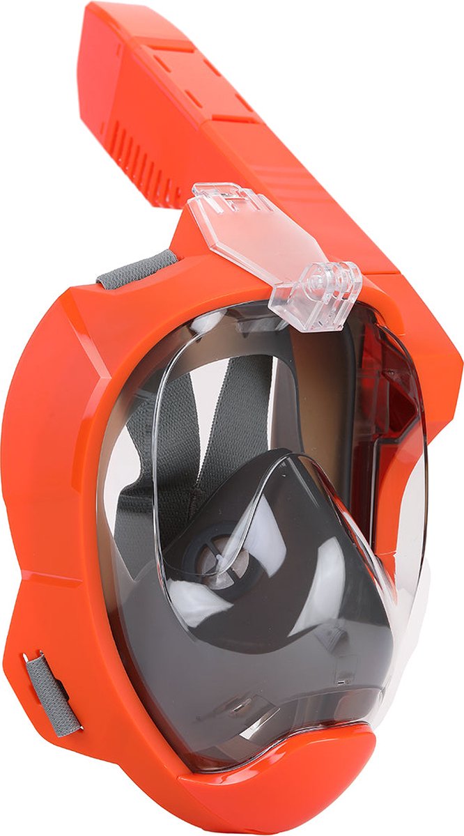 Atlantis poseidon snorkelmasker - snorkel - duikbril - snorkelset - full face masker - volwassenen - oranje - l xl