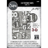 Sizzix • 3d texture fades embossing folder numbered large a5 by tim holtz