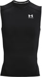 Under Armour UA HG Armour Comp SL-BLK Herren-Sportshirt – Schwarz – Weiß