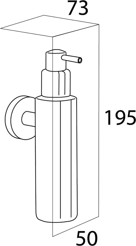 Tiger Boston – Seifenspender Wandmontage 190 ml – ohne Bohren – Bohren oder Kleben – Edelstahl poliert