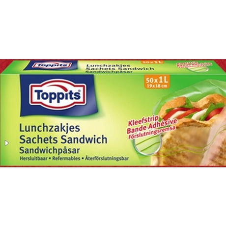 Melitta Toppits Lunchbeutel wiederverschließbar 1l 50 Stück