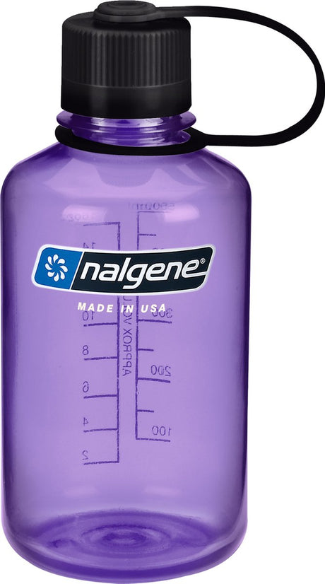Nalgene - narrow mouth bottle - drinkfles - waterfles - lekvrij - 500ml - bpa free - sustain - purple w black cap