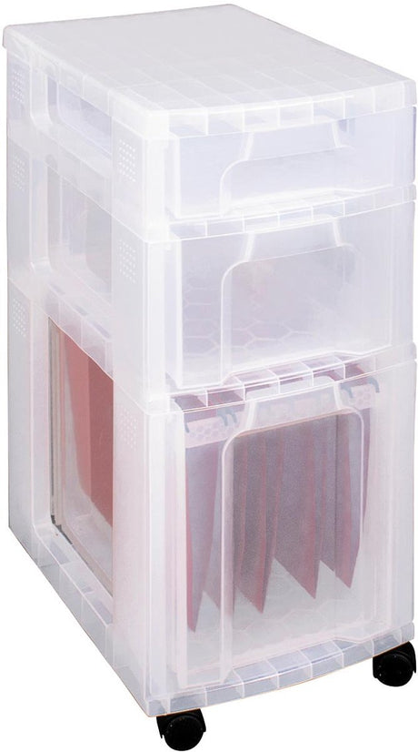 Really useful box ladenblok 7 + 12 + 25 l | transparant