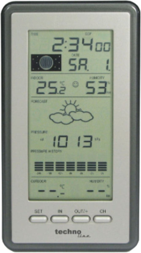 Technoline Wetterstation ws 9040-it mit Thermometer und Hygrometer mit 1 Außensensor bis 100 m