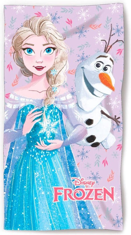 Disney frozen strandlaken - 140 x 70 cm. - elsa en olaf badhanddoek - sneldrogend