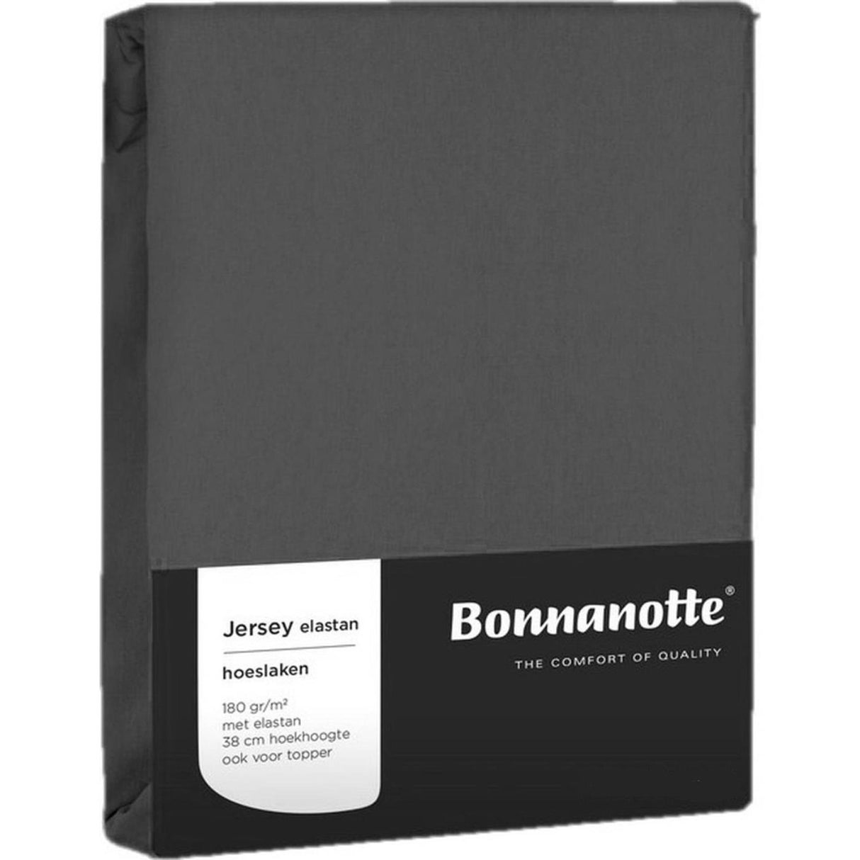 Bonnanotte Spannbetttuch Jersey dunkelgrau 90x200cm