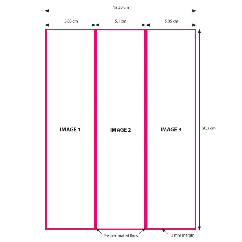 DNP -Papier 2 Roll � 200 St. 15x20 perforiert auf 5x20 und 10x20 cm für DS620