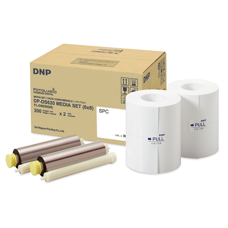 DNP-Papier 2 Rollen à 200 Stk. 15x20 perforiert auf 7,5x20 für ds620