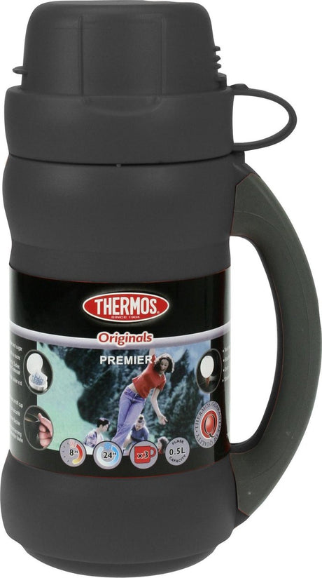 Thermos Premier Isolierflasche – 0l5 – Schwarz