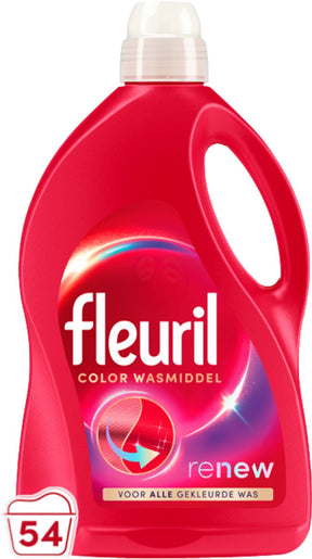 Fleuril Color - Flüssigwaschmittel - Buntwäsche - 54 Waschgänge - Großverpackung