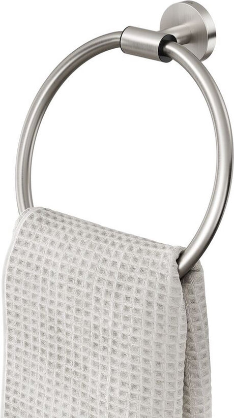 Tiger Boston - Handtuchring - Handtuchhalter - ohne Bohren - Bohren oder Kleben - Edelstahl gebürstet