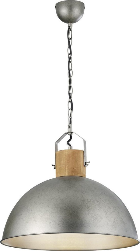 Trio delhi - hanglamp - nikkel antiek - excl. 1x e27 4,9 w - plafondbevestiging - in hoogte verstelbaar