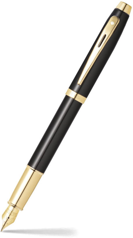 Sheaffer Füllfederhalter – 100 E9322 – M – glänzender Schwarzgoldton