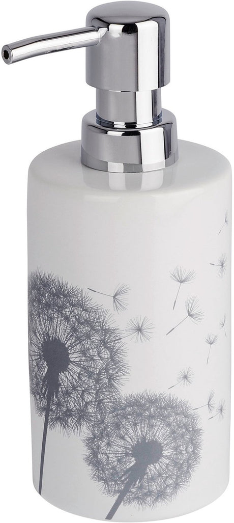 Wenko zeepdispenser astera 360 ml 7 x 18 cm keramiek wit grijs