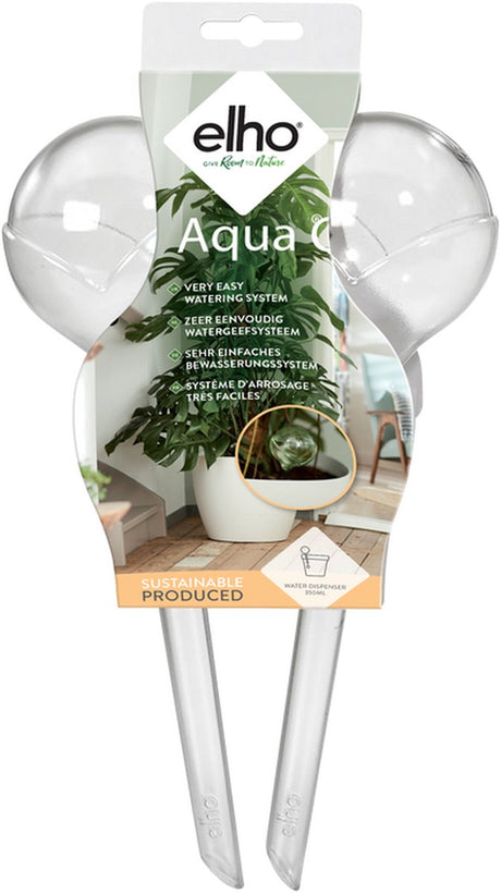Elho Aqua Care 9 – Wassertropfer für Pflanzen – aus recyceltem Kunststoff – ø 17,3 x H 32,0 cm – transparent