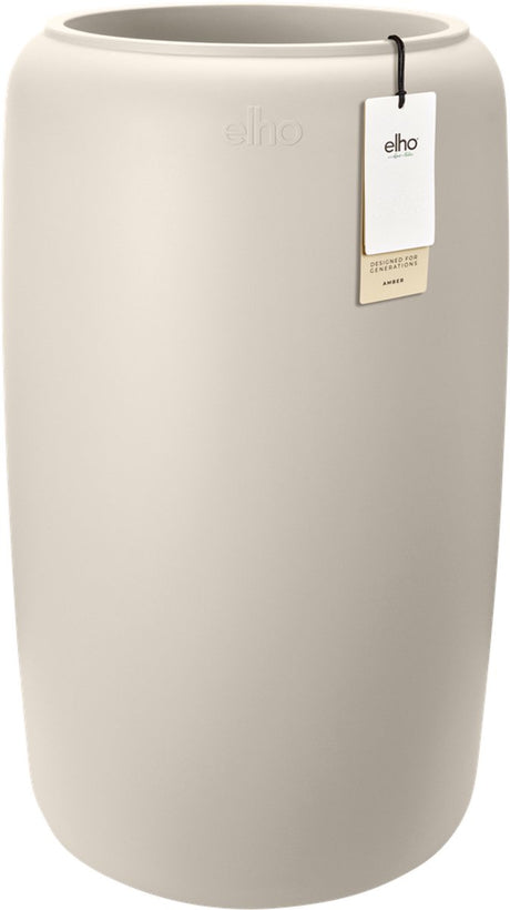 Elho amber beads large 40 - bloempot voor binnen buiten - 100% gerecycled plastic - ø 39.2 x h 65.7 cm - linen white