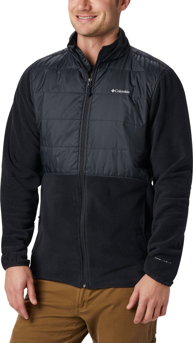 Columbia Basin Butte™ Full Zip Fleece II Herren Outdoor-Weste – Schwarz – Größe XL