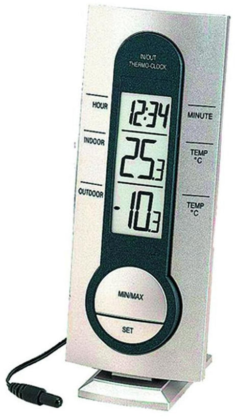 Technoline Wetterstation WS 7033 mit Temperaturanzeige 60 x 30 x 150 mm Silber