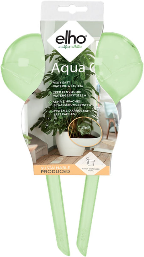 Elho aqua care 9 - waterdruppelaar voor planten - gemaakt van gereycled plastic - ø 17.3 x h 32.0 cm - lime