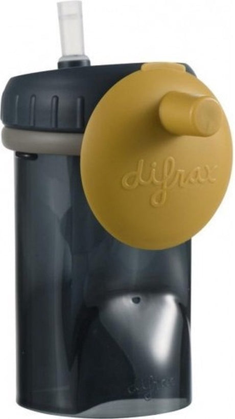Difrax – Trinkhalmbecher mit Auslaufschutz – 250 ml – Orange