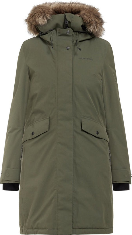 Didriksons erika wns parka 3 dames outdoorjas - deep green 40