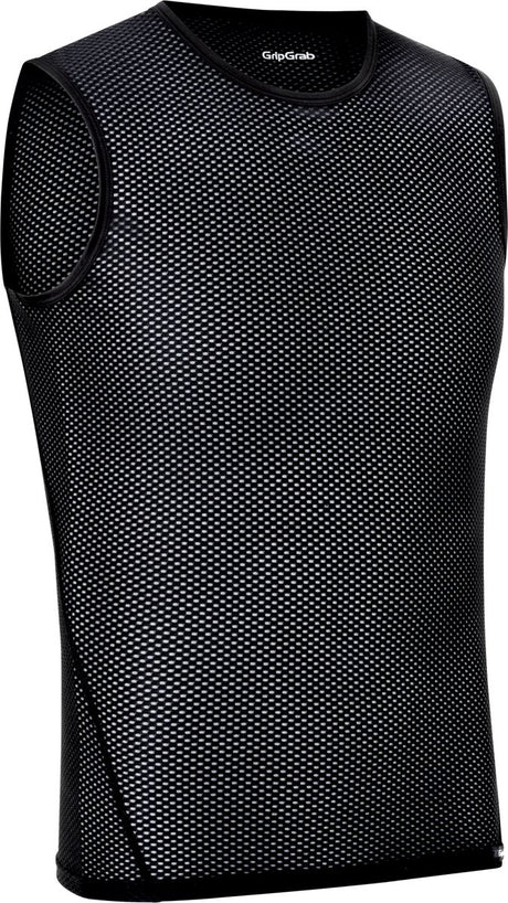 Gripgrab – ultraleichtes, ärmelloses Mesh-Basisschicht-Sommer-Fahrrad-Unterhemd, Polygiene-Sweatshirt – Schwarz – Herren – Größe M