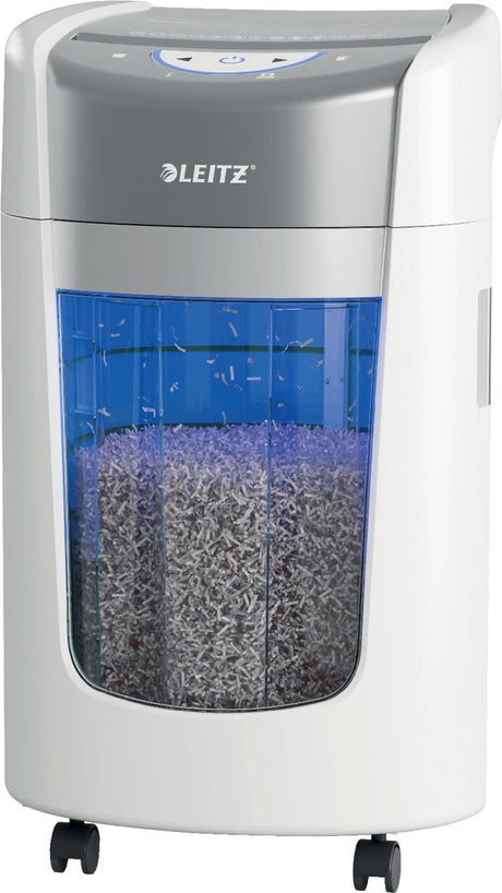 Leitz iq optimax home office 225 papierversnipperaar p5 - micro snippers - 15l - tot 6 vel - wit