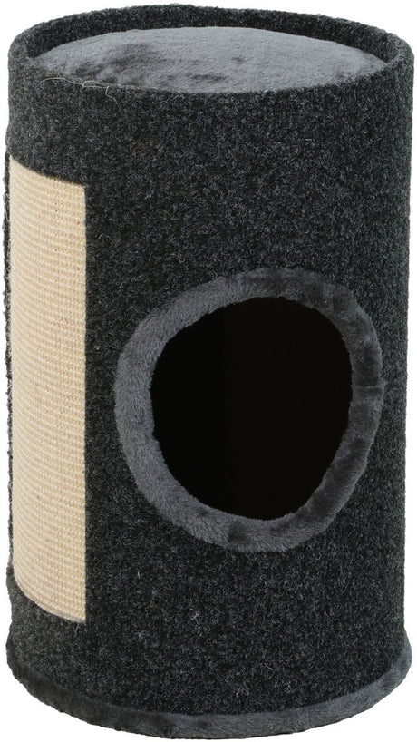 Zolux Kratztonne – dunkelgrau, tonnenförmig mit Schutz – 31x31x50 cm