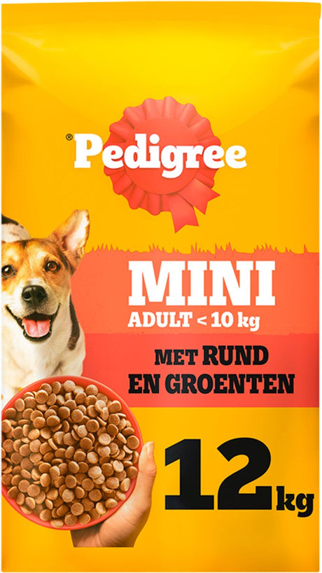 Pedigree Hundefutter – Adult Mini – Rindfleisch und Gemüse – 12 kg