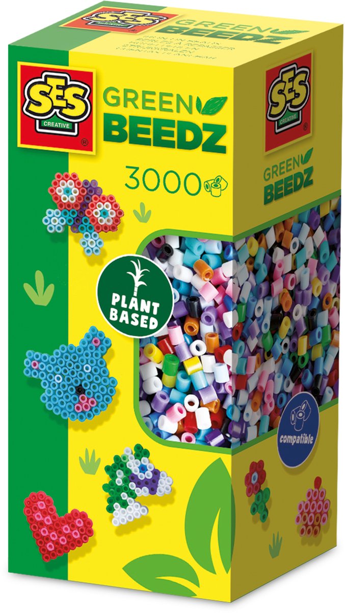 Ses Creative Ses Green Beedz – Perlen zum Aufbügeln, Mix 3000