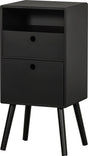 Woood ozzy nachtkastje - hout - zwart - 75x36x30