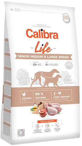 Calibra Dog Life Senior mittlere große Rasse – Huhn – 2,5 kg