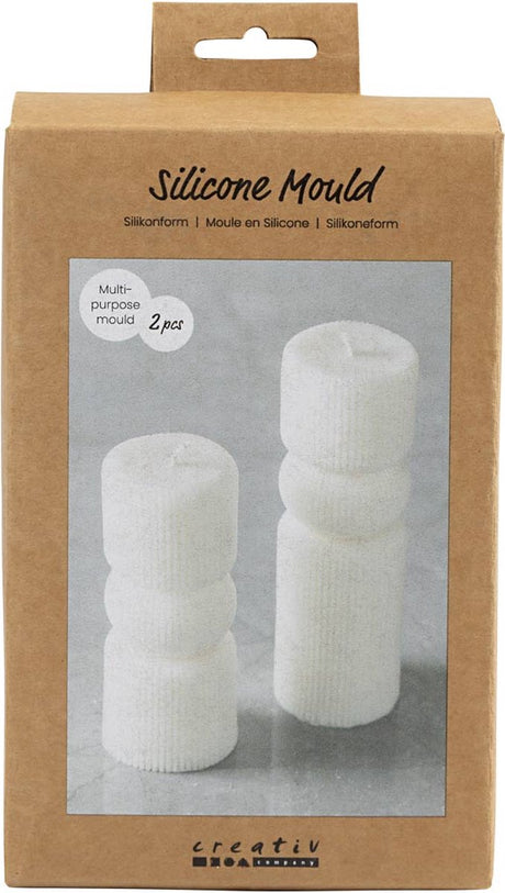 Creativ Company Silikonform gerippter Zylinderbogen 2 Stück 11-14 cm.