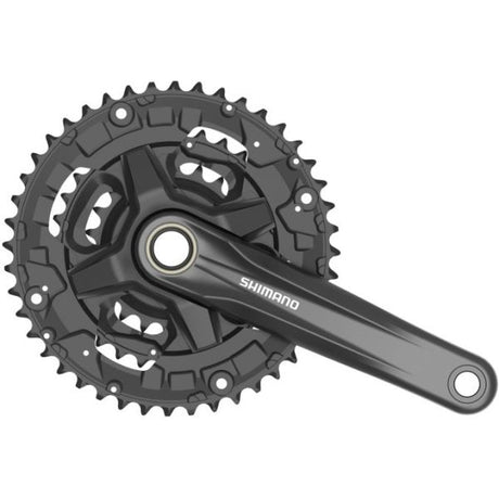 Shimano Kurbelgarnitur 6 7 8 Gang Tourney FC-TY501 mit 175 mm Kurbelarm 48 x 38 x 28 Zähne – Schwarz