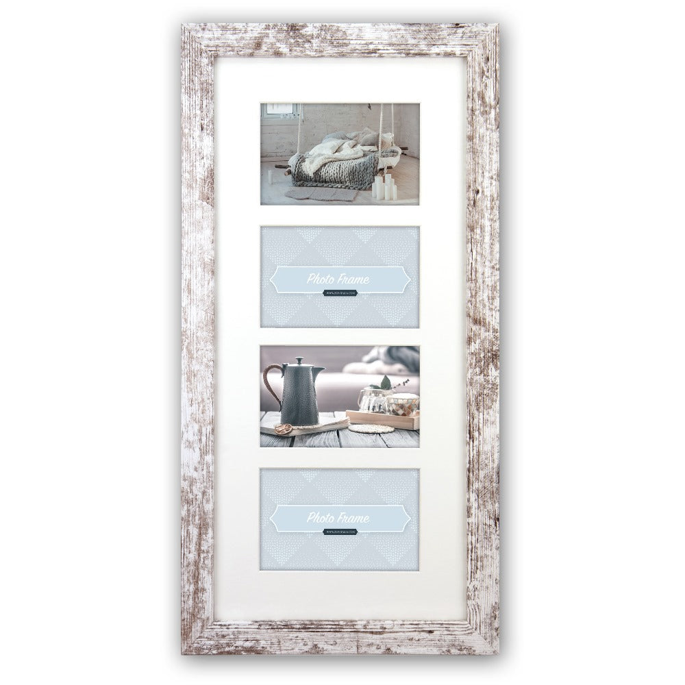 Zep-Fotorahmen V24106 Nelson 6 4Q White Wash für 4 Fotos