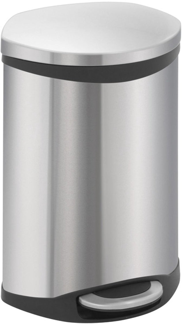 Eko - shell bin pedaalemmer 10 liter - stainless steel plastic - mat rvs - prullenbak