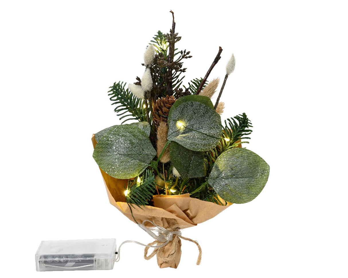Künstlicher Blumenstrauß von Everlands mit LED-Beleuchtung, Höhe 24 cm
