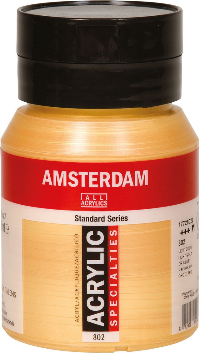 Acrylfarbentopf der Amsterdamer Standardserie 500 ml Hellgold 802