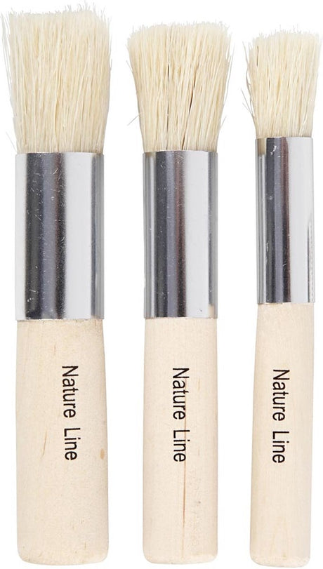 Creativ Company https: www.cchobby.nl Tamponing Brushes-l-10-cm-b-11-17-mm-d-11-14-17-mm-round-3-piece-1-box