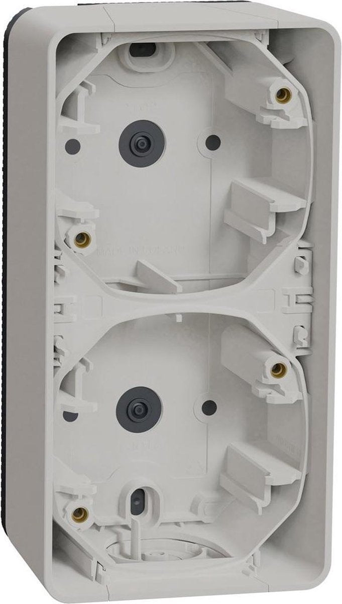 Schneider electric opbouwbehuizing 2-voudig verticaal - opbouw - polarwit - mureva styl - - mur39912