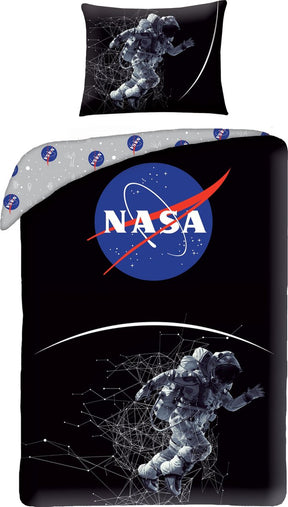NASA Bettbezug Weltraumspaziergang – Einzelbett – 140 x 200 70 x 90 cm – Baumwolle