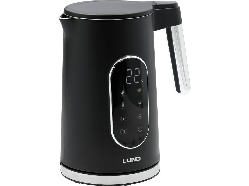 Lund elektrische ketel 1,7l zwarte temperatuurregeling