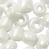 Creativ Company Rocailles, D 4 mm, Größe 6 0, Lochgröße 0,9-1,2 mm, Perlmutt, 500 g 1 Box