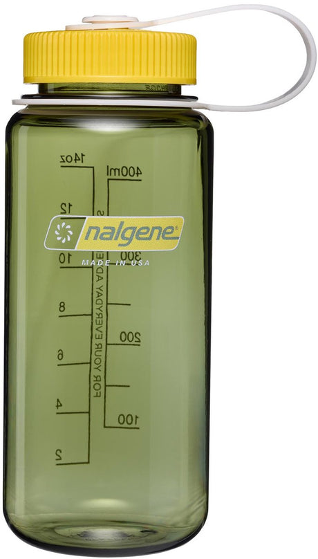 Nalgene – Weithalsflasche – Trinkflasche – Wasserflasche – 500 ml – Ölgrün mit Freesia Sustain Neu!
